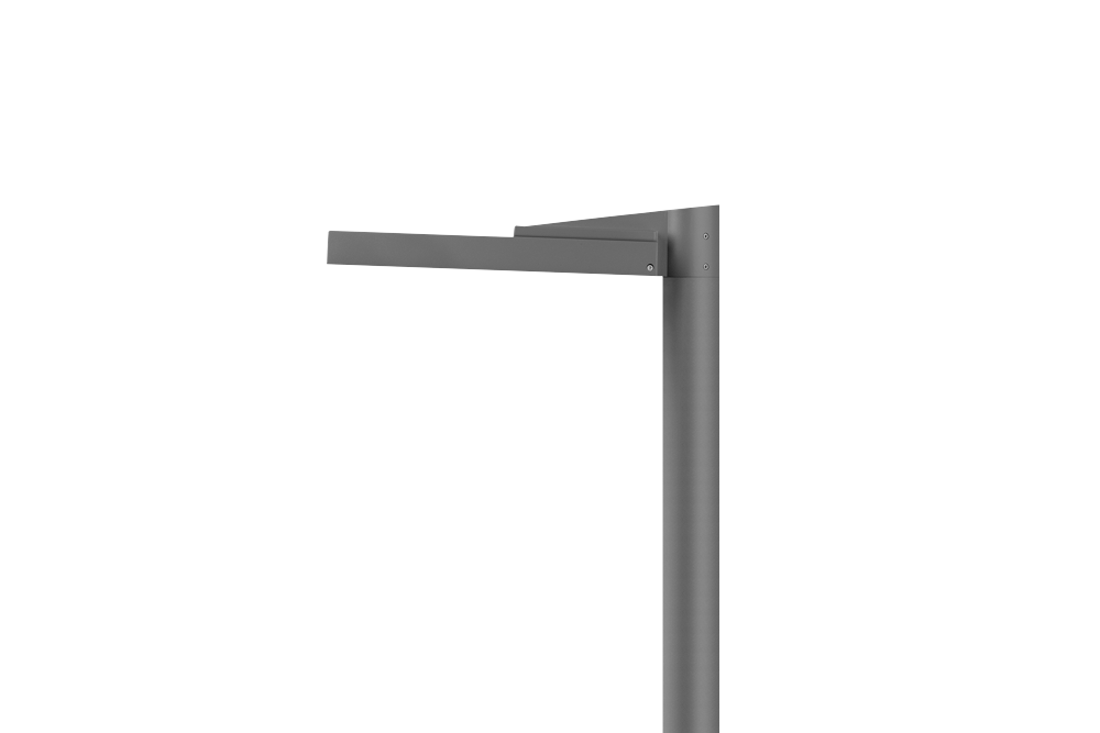 VFL500 street luminaire with warm 2700 K light and integrated motion sensor, designed for energy-efficient, low-impact outdoor lighting.