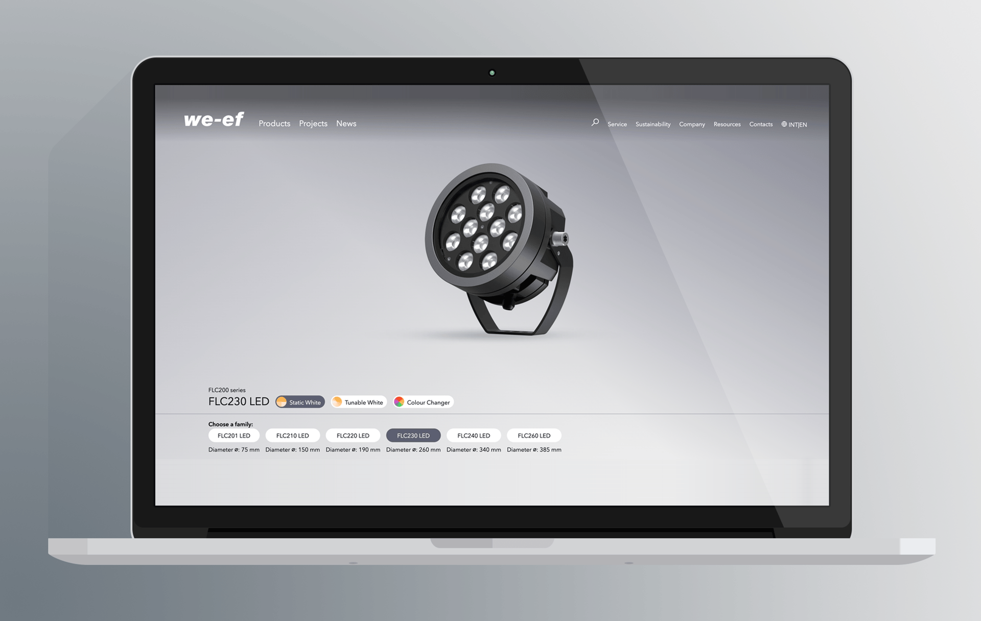 Product View in the new WE-EF website