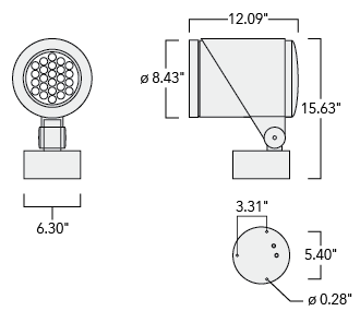 FLC341-TW Surface mounted Schematics