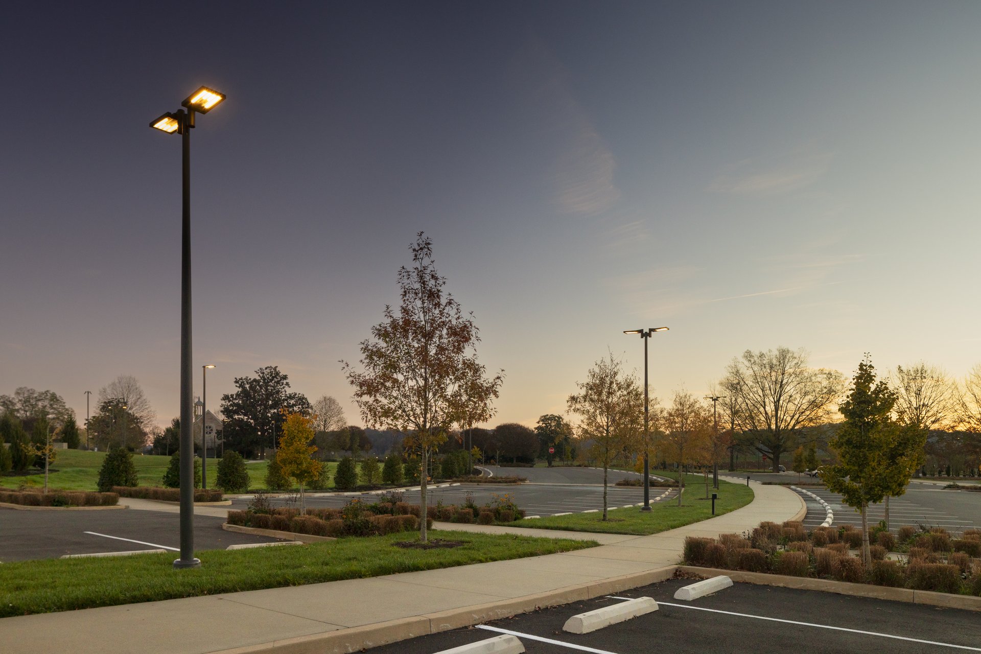 Parking lot at night