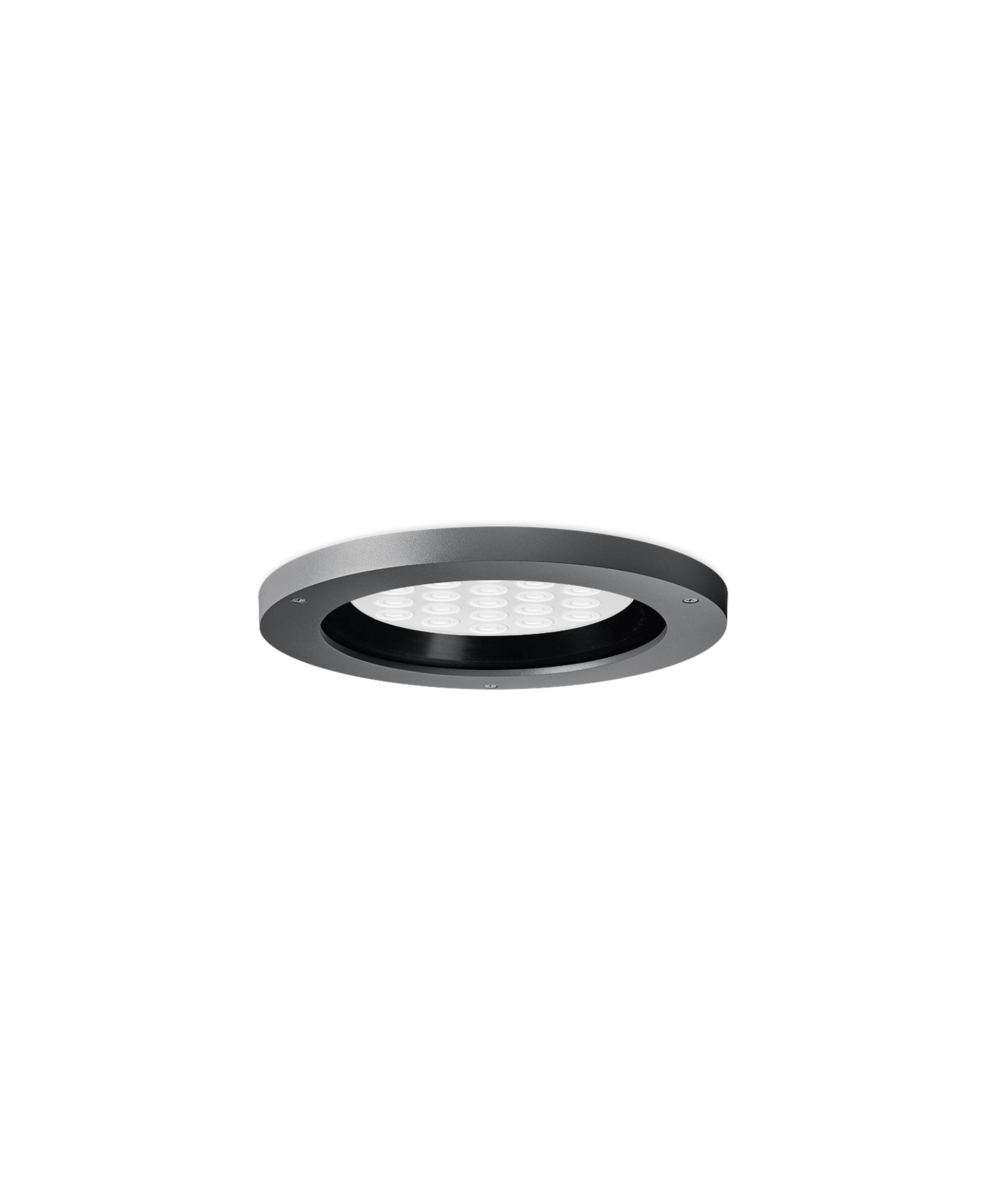 IP66, Classe I. IK07. Corps en fonte d'aluminium. Visserie inox avec traitement PCS. Protection contre la corrosion 5CE. Joint silicone. Verre de sécurité. Deux entrées de câble.
Luminaire pilotable en DALI.

Pour le montage dans un plafond en béton, nous conseillons l'emploi d'un boîtier d'encastrement.